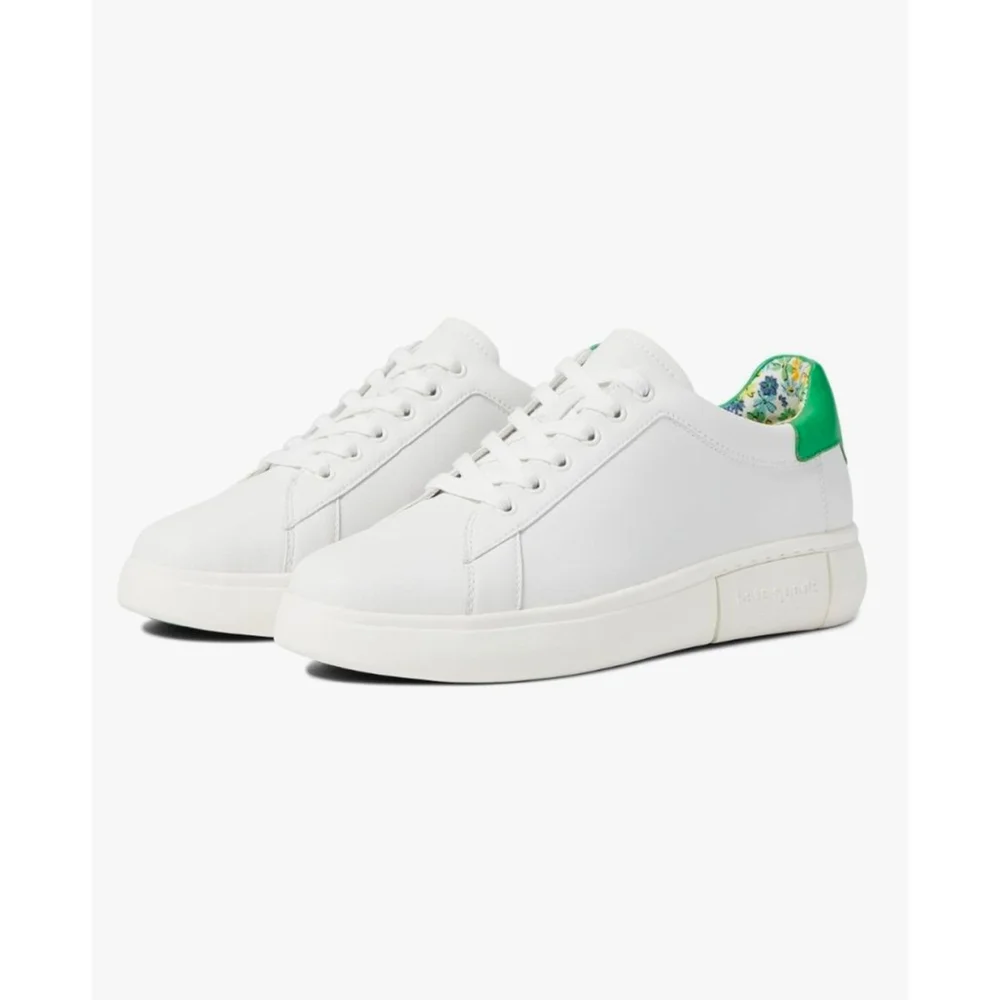 Kate Spade White Green Floral Lift Sneakers Size 9